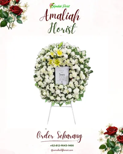 Krans Bunga Duka Cita di Titipapan